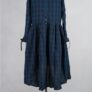 ewa i walla sally robe 55975 blue checked abby maud dos pied