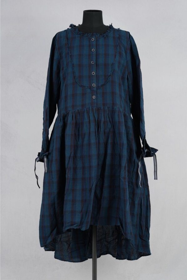 ewa i walla sally robe 55975 blue checked abby maud face