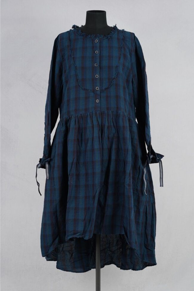 ewa i walla sally robe 55975 blue checked abby maud face