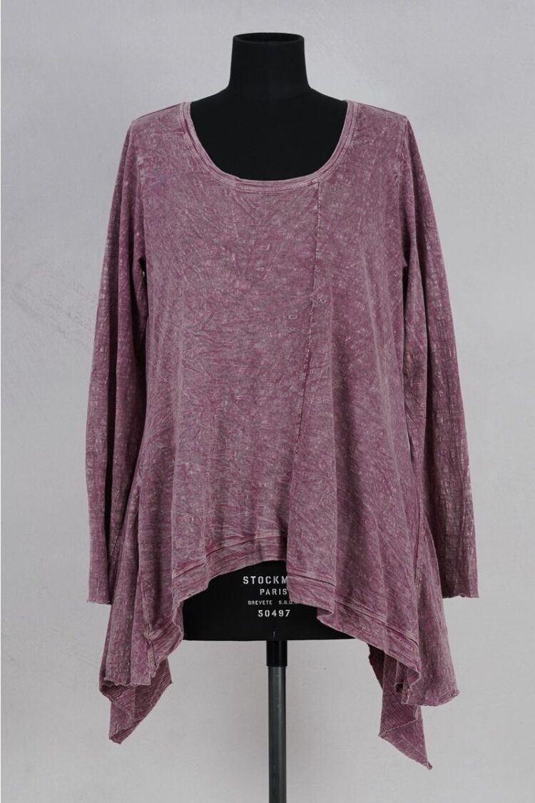 krista larson ballet tee merlot distress abby maud face