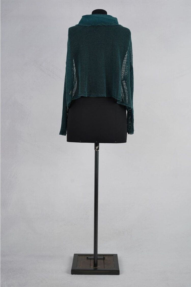 krista larson crop fishnet cardigan teal abby maud dos 2 krista larson crop fishnet cardigan teal abby maud dos 2
