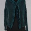krista larson crop fishnet cardigan teal abby maud face 3