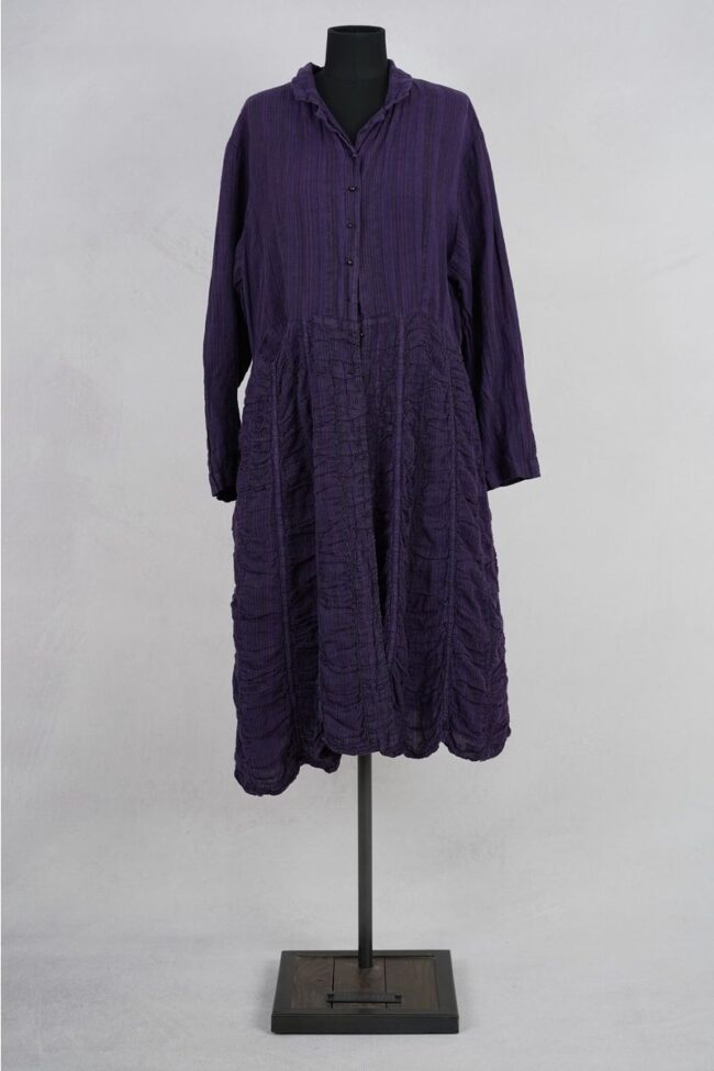 krista larson low rouched coat linen eggplant abby maud face 4 krista larson low rouched coat linen eggplant abby maud face 4