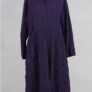 krista larson low rouched coat linen eggplant abby maud face 5