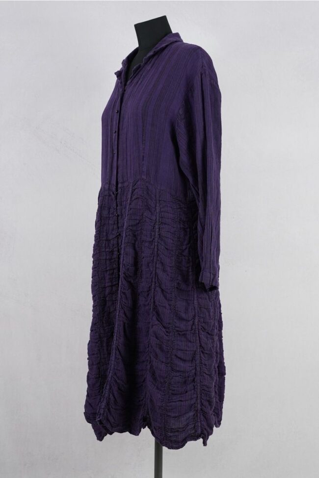 krista larson low rouched coat linen eggplant abby maud profil 3 krista larson low rouched coat linen eggplant abby maud profil 3